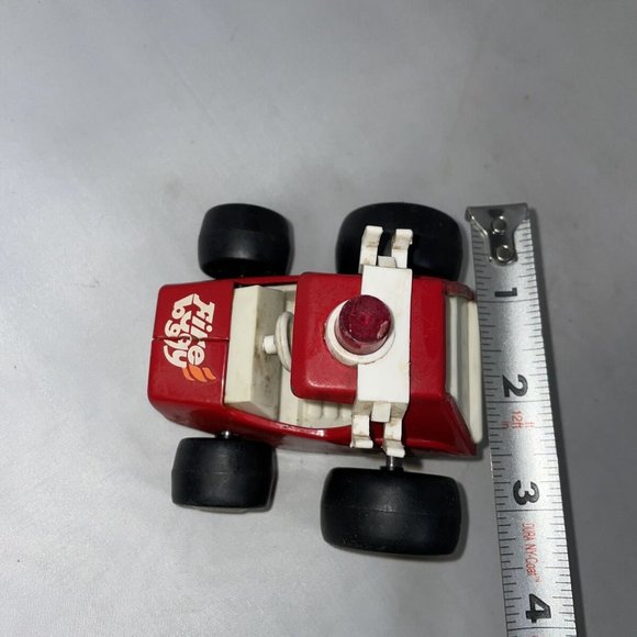 Vintage Buddy L Red And White Fire Buggy Toy Push Along Metal Car - Picture 10 of 11